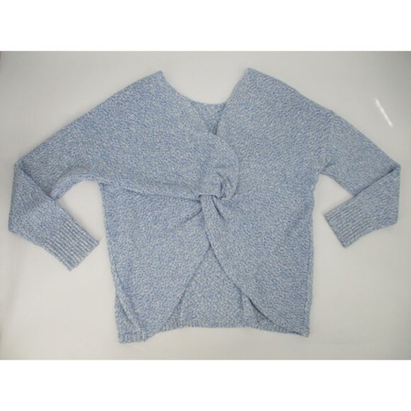 Loft Womens Sweater XL Light Blue Twist Back Sweater Ladies Open Back Knit New - Picture 11 of 16
